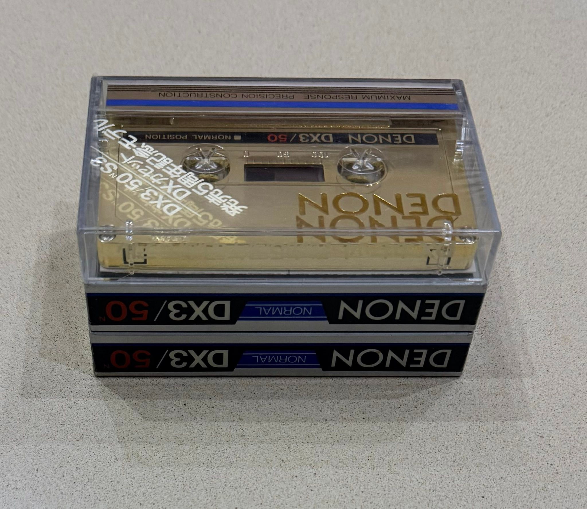 Denon DX3/50 special edition packaging with gold cassette