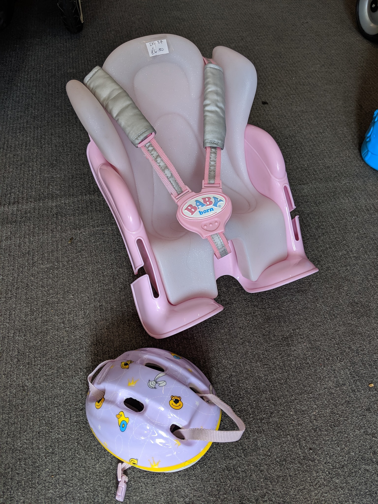 baby born bike seat and helmet for 43 cm Doll - Keeps Doll Safe BABY born Helmet 43cm
