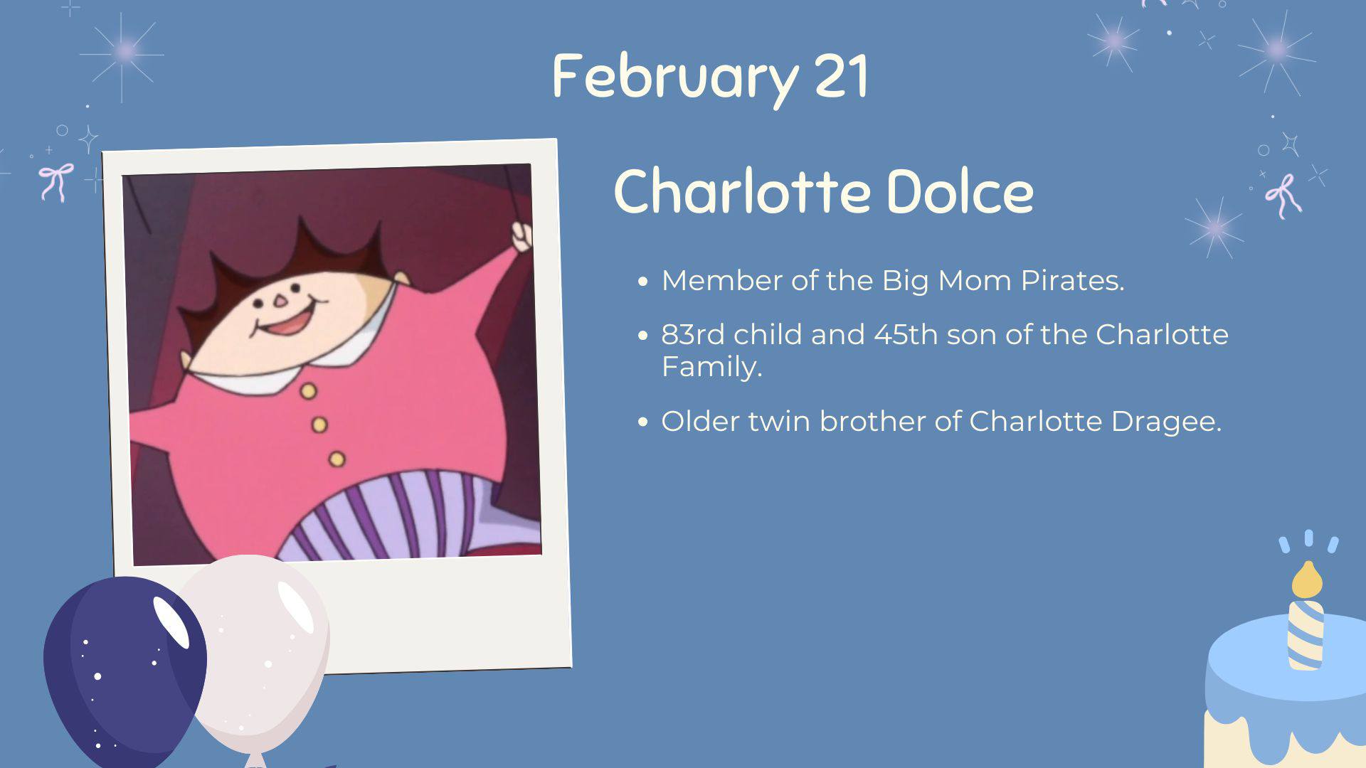 One piece birthday celebrants on February 21