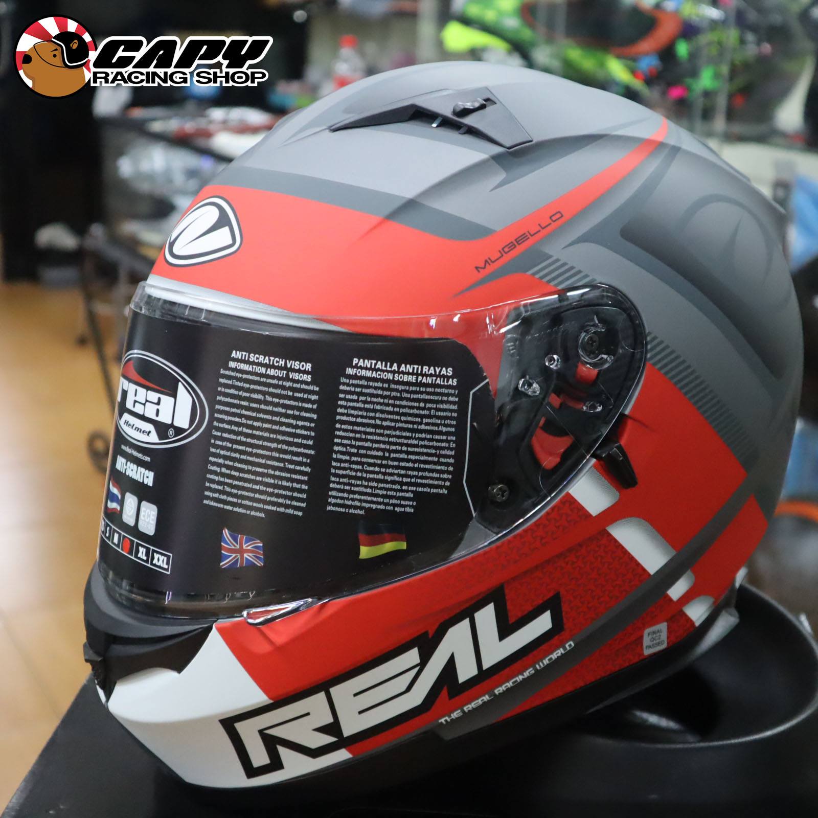 Capy Racing Shop หมวกกันน็อค - Real Helmet รุ่น T-Hawk Mugello ราคา ...