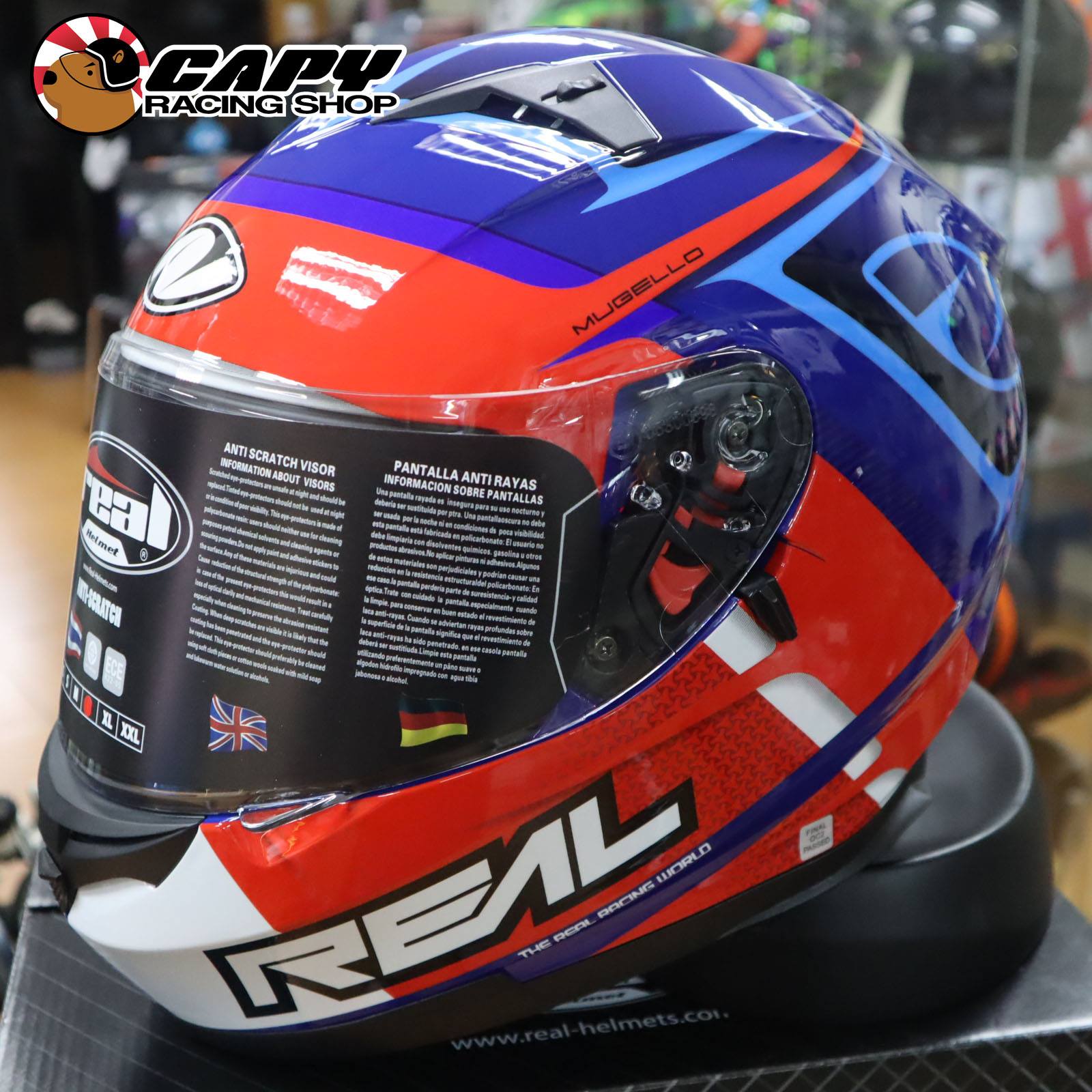 Capy Racing Shop หมวกกันน็อค - Real Helmet รุ่น T-Hawk Mugello ราคา ...