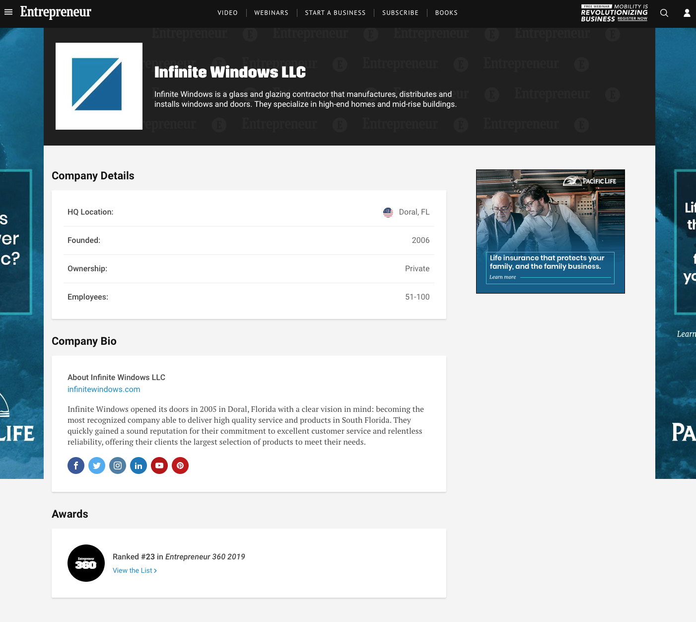 The list is out! We are honored to... - Infinite Windows LLC