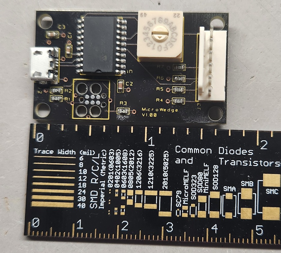 Custom keyboard wedge with 16 input mappings