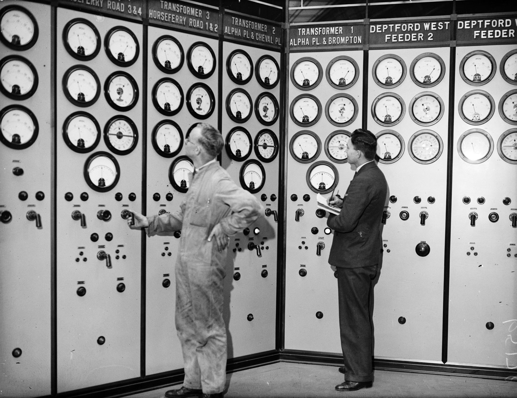The control room at Neasden power station - 1968