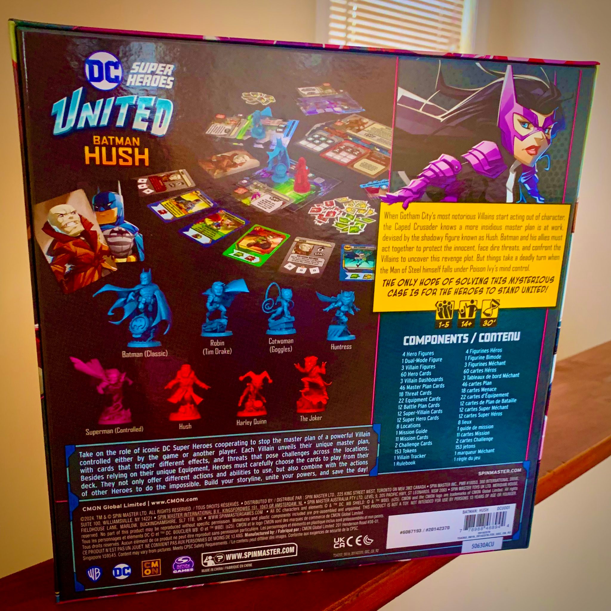 DC United Batman Hush board game unboxed
