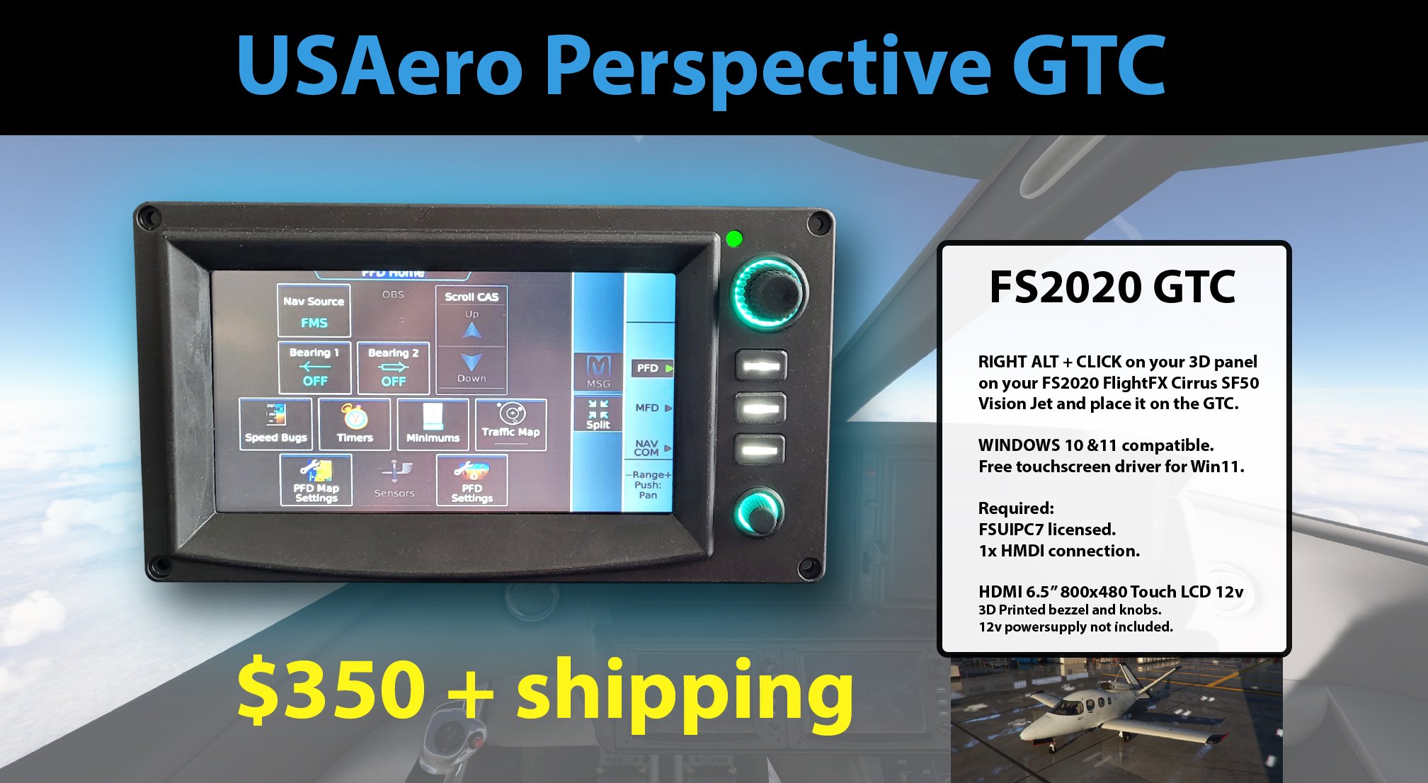 USAeroSim - FS2020 GTC is ready for production on order.... | Facebook