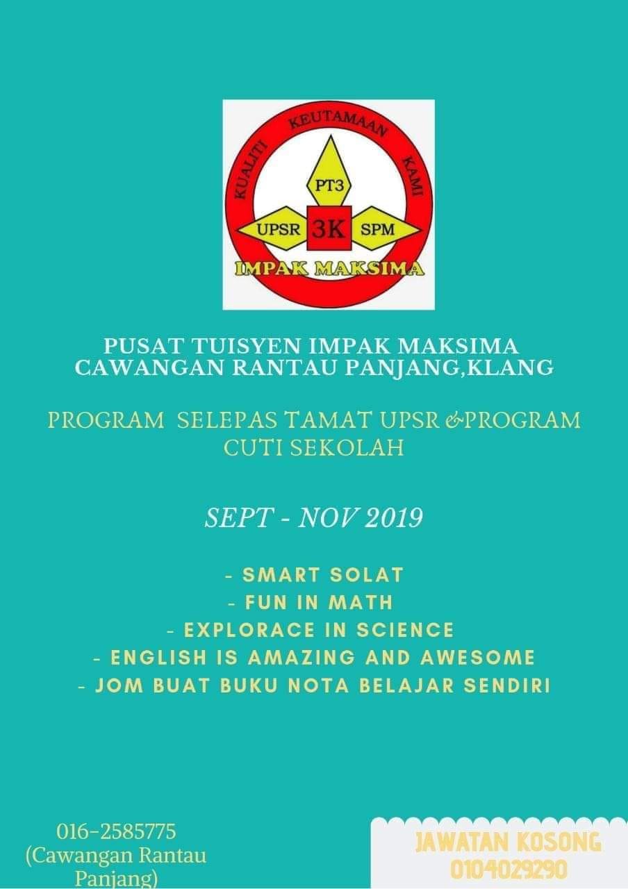 Program Pusat Tuisyen Impak Maksima Rantau Panjang Facebook