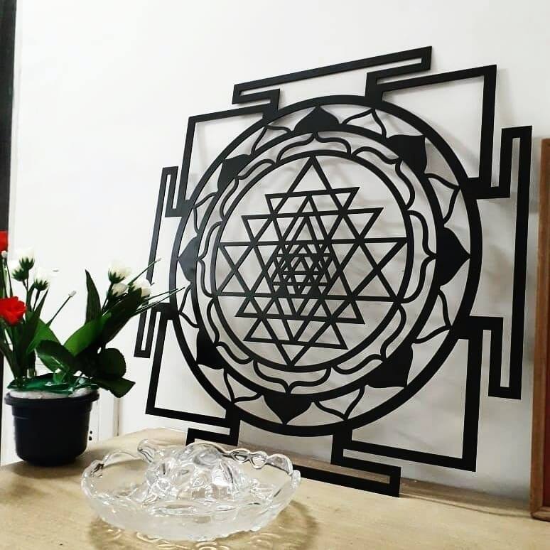 Sri Yantra Metal Wall Art ₹3,500.00... - HandyCraft World
