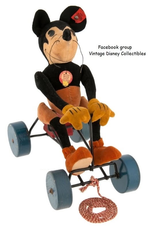 1932 Steiff Mickey Mouse pull toy with original accessories