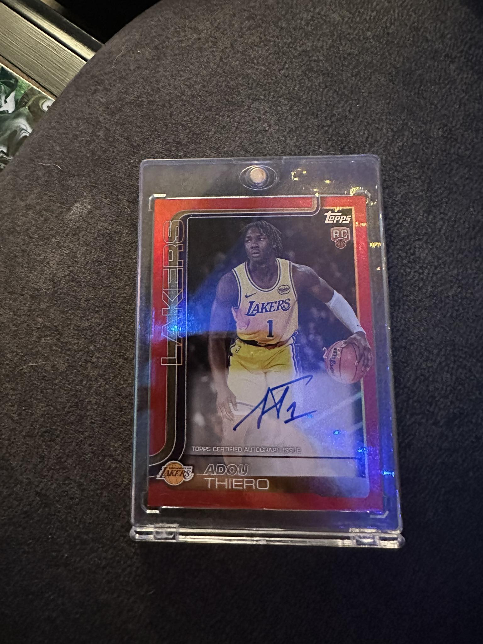 Pulled Adou Thiero rookie auto from blaster