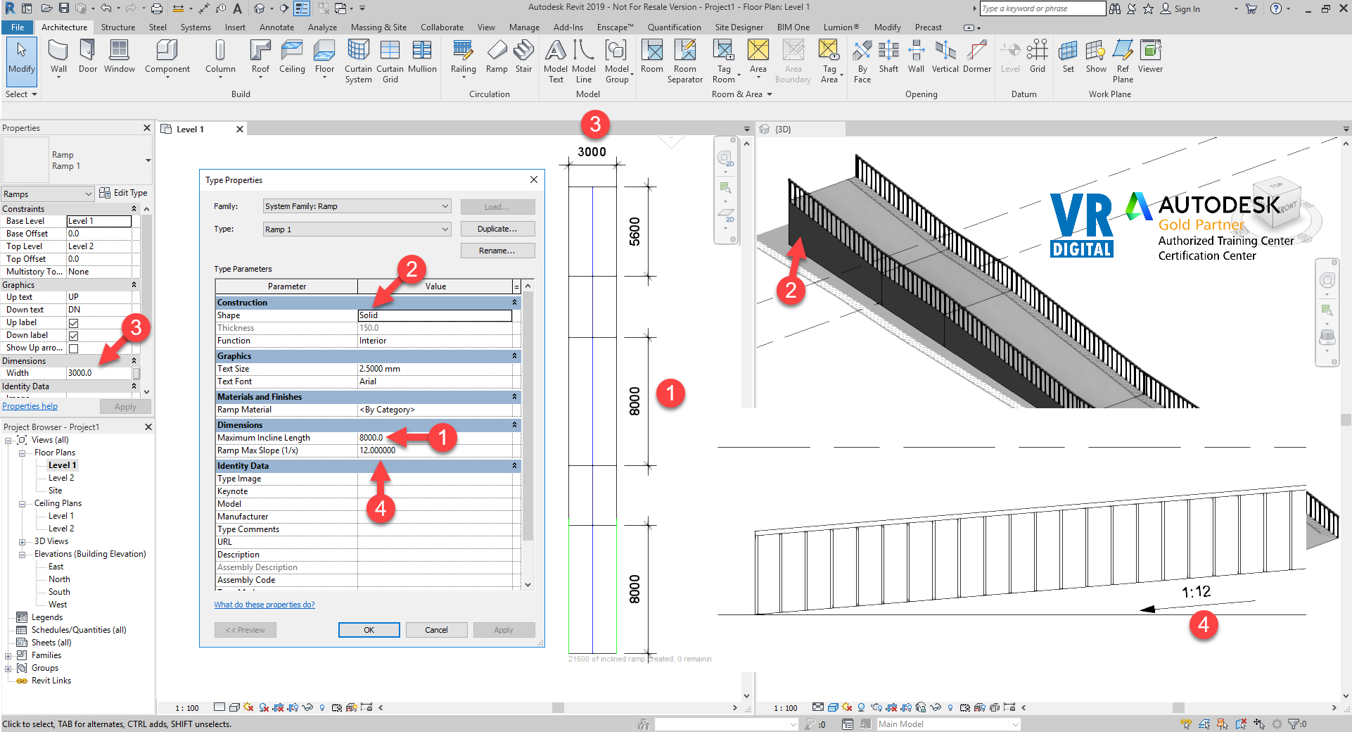 หลายๆ ท่านมีปัญหากับการใช้คำสั่ง Ramp... - Revit User Group | Facebook