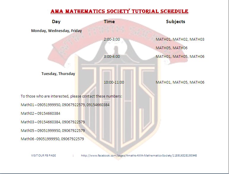 Amaths (AMA Mathematics Society) | Antipolo