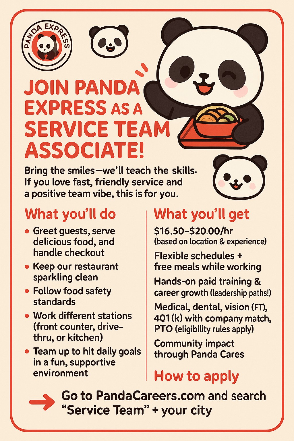 PLAINFIELD BUSINESS COMMUNITY | 🥢 Join Panda Express as a Service Team ...