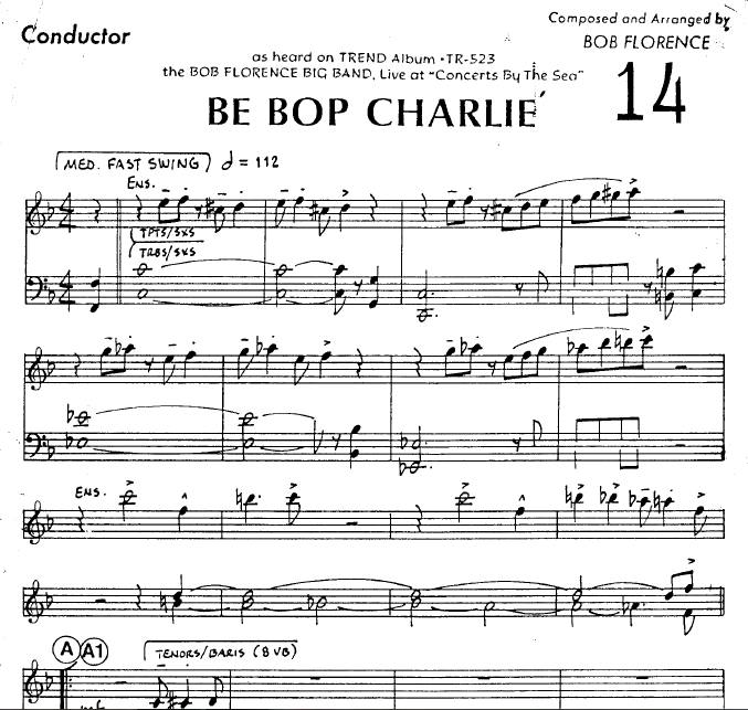 Lead sheet for Florence's Bebop Charlie?