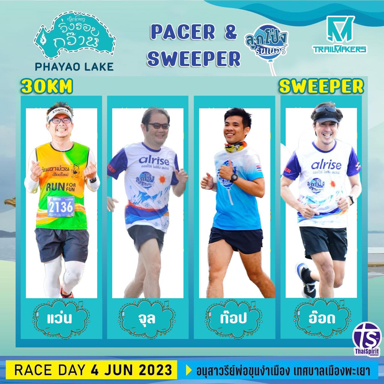 Phayao - เปิดตัว 🎉 PACER & SWEEPER ระยะ 30 km 🏃‍♀️🏃 🎈ไหนใครเป็นแฟนคลับ ...