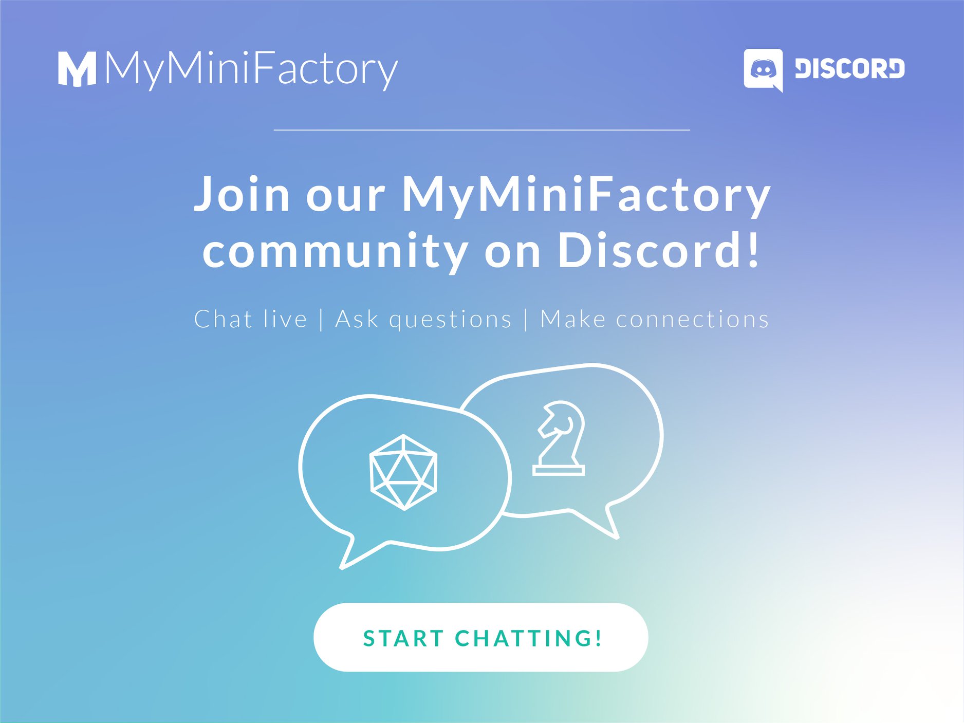 My Mini Factory 3d Printing Platform You Re Invited To Our Discord Server We Re Super Excited To Announce That Our New Discord Server Is Finally Up And Running We