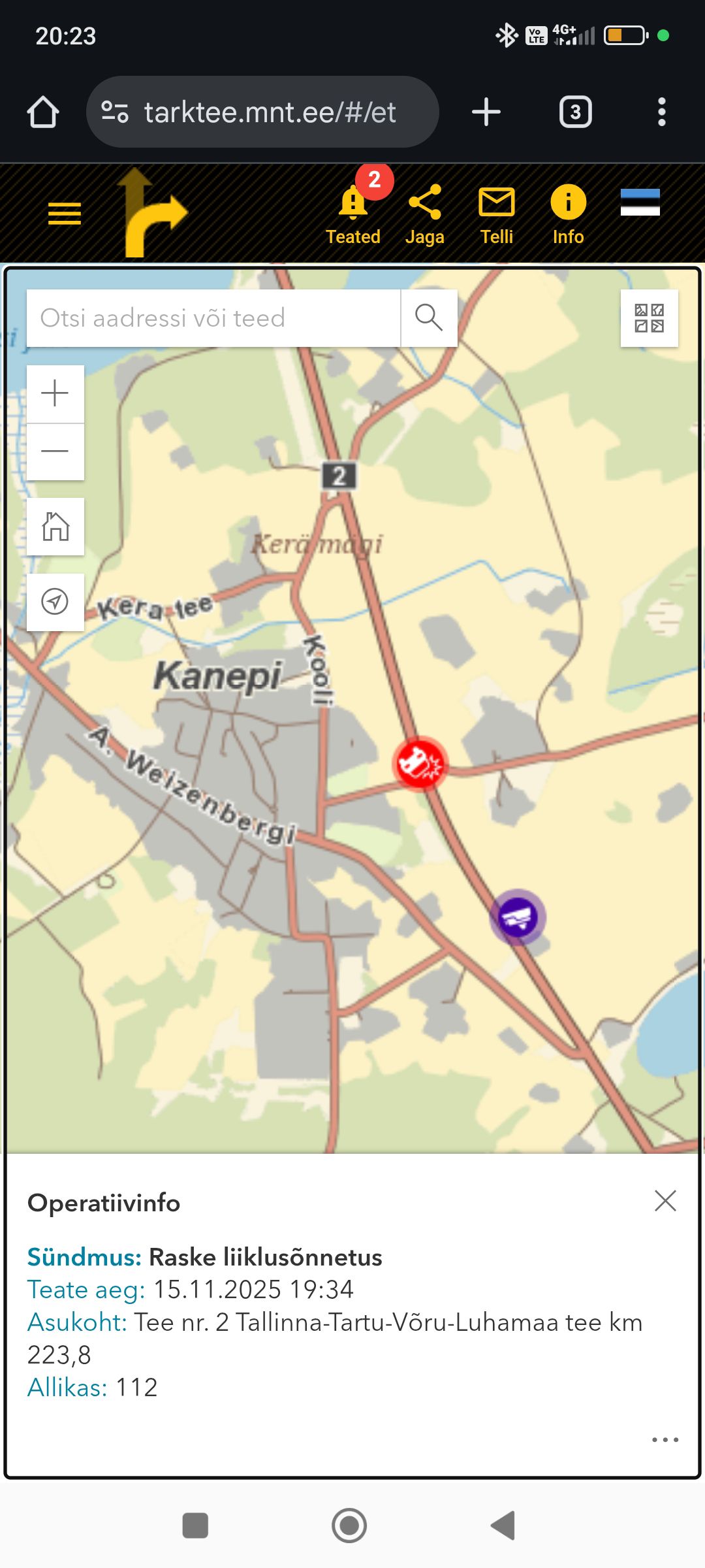 Meie Kanepi | Raske avarii Kanepi juures. | Facebook