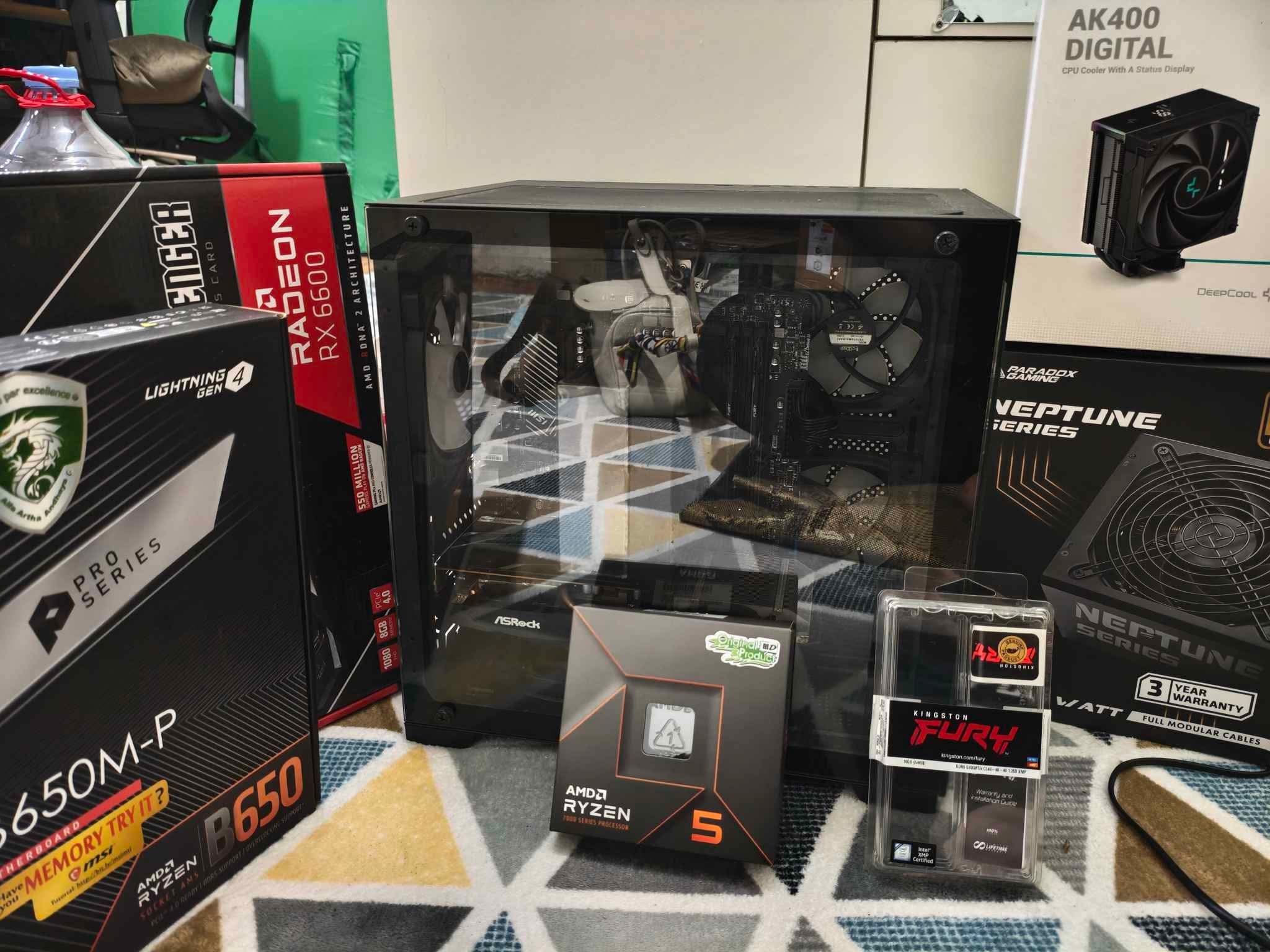 PC Ryzen 5 7600X B650M Ram 16GB Rx6600