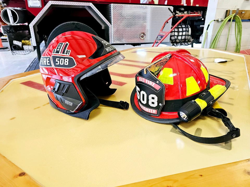 fire dept motorcycle helmet Custom Mini Since the early 1900s Iowa firefighters try out Euro-style