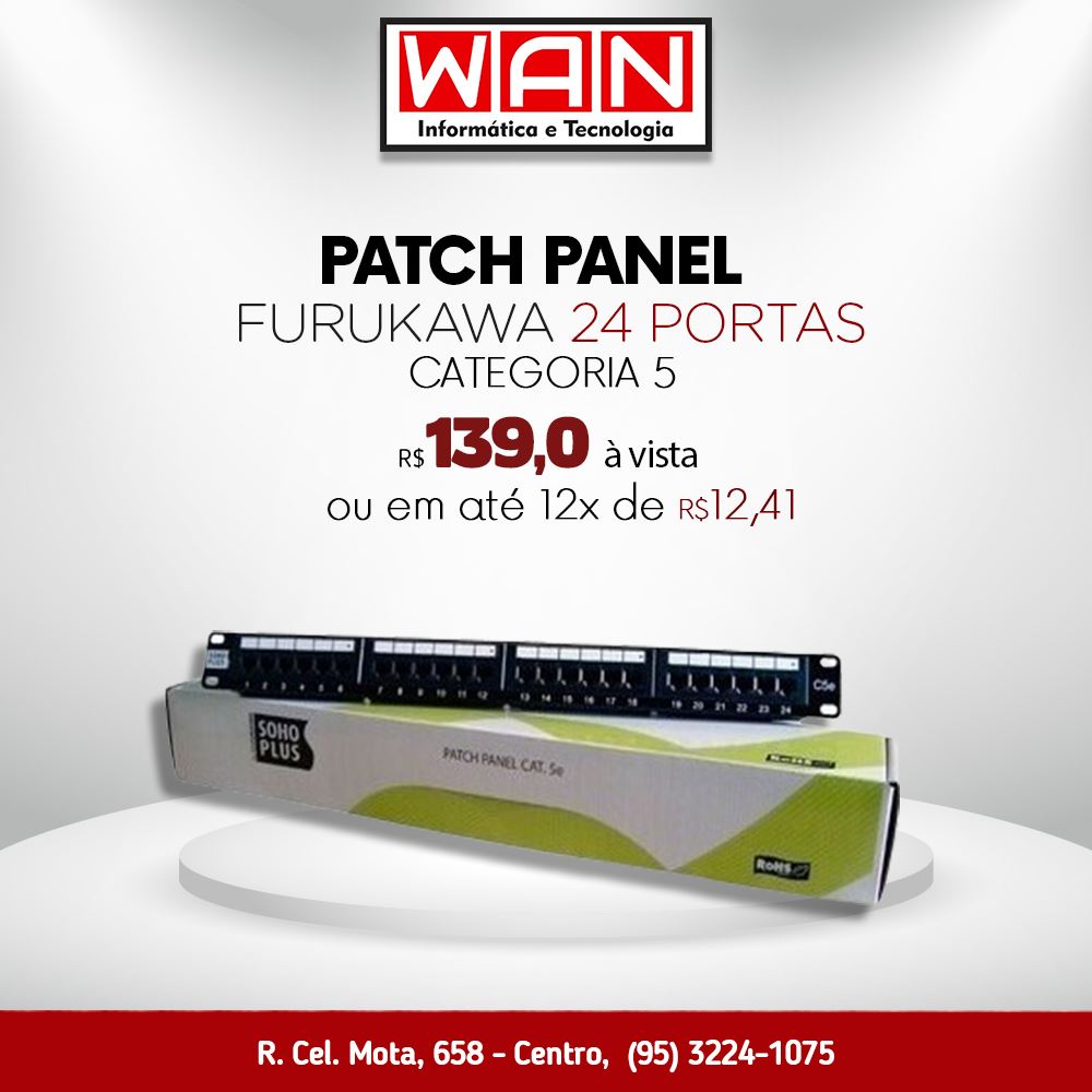 O patch panel é um... - Wan Informática e Tecnologia | Facebook