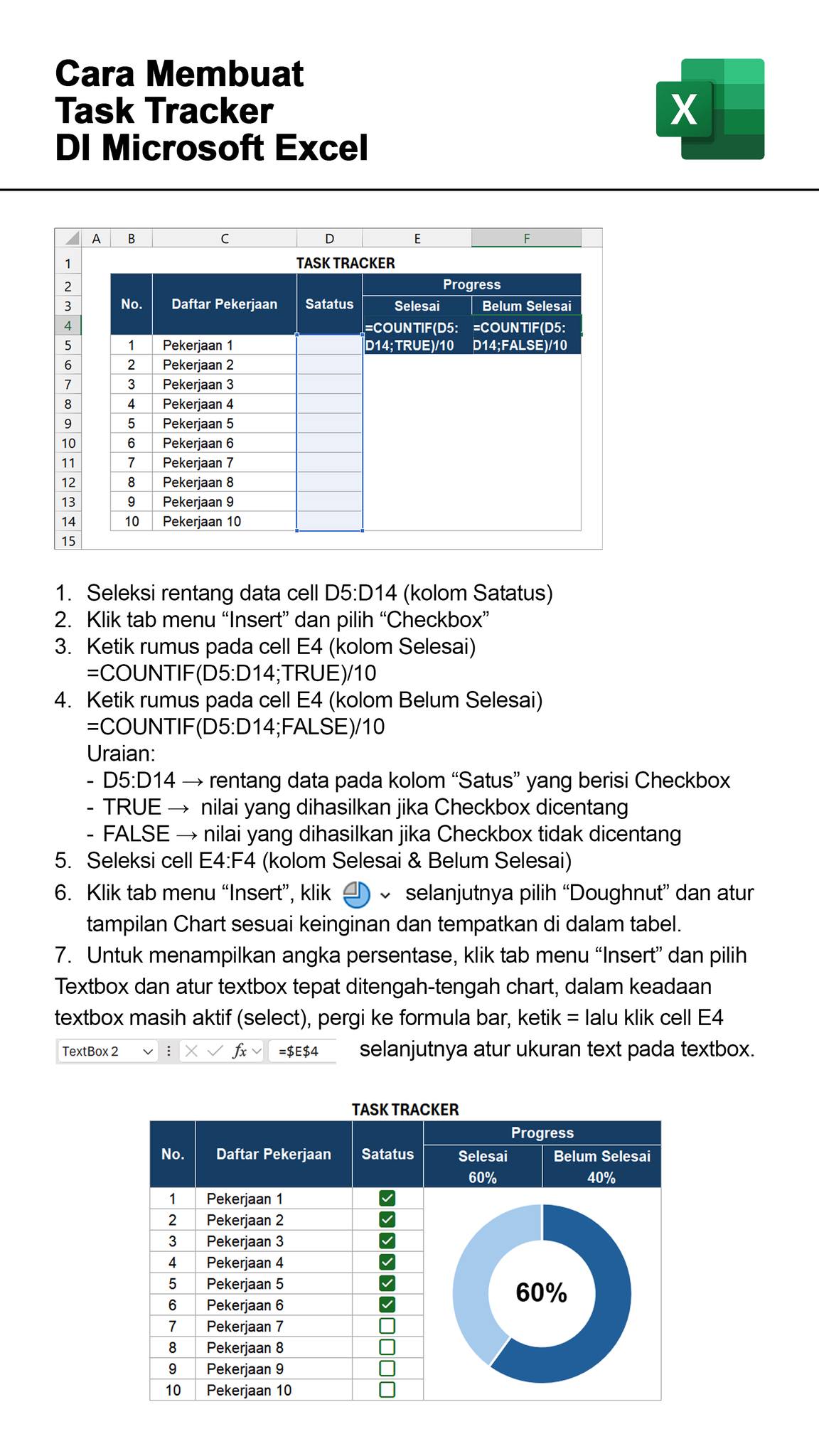 Herawanah - Cara Membuat Task Tracker DI Microsoft Excel Yang mau ...