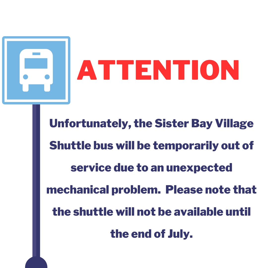 Sister Bay Bus 🚍 Attention, Sister Bay Community! 🚍...