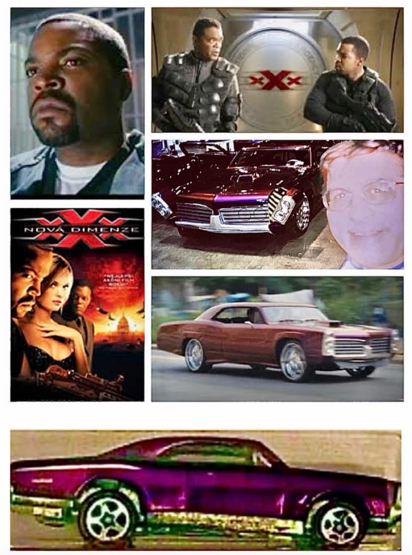 Ice Cube drove a bright blue convertible around the warning track