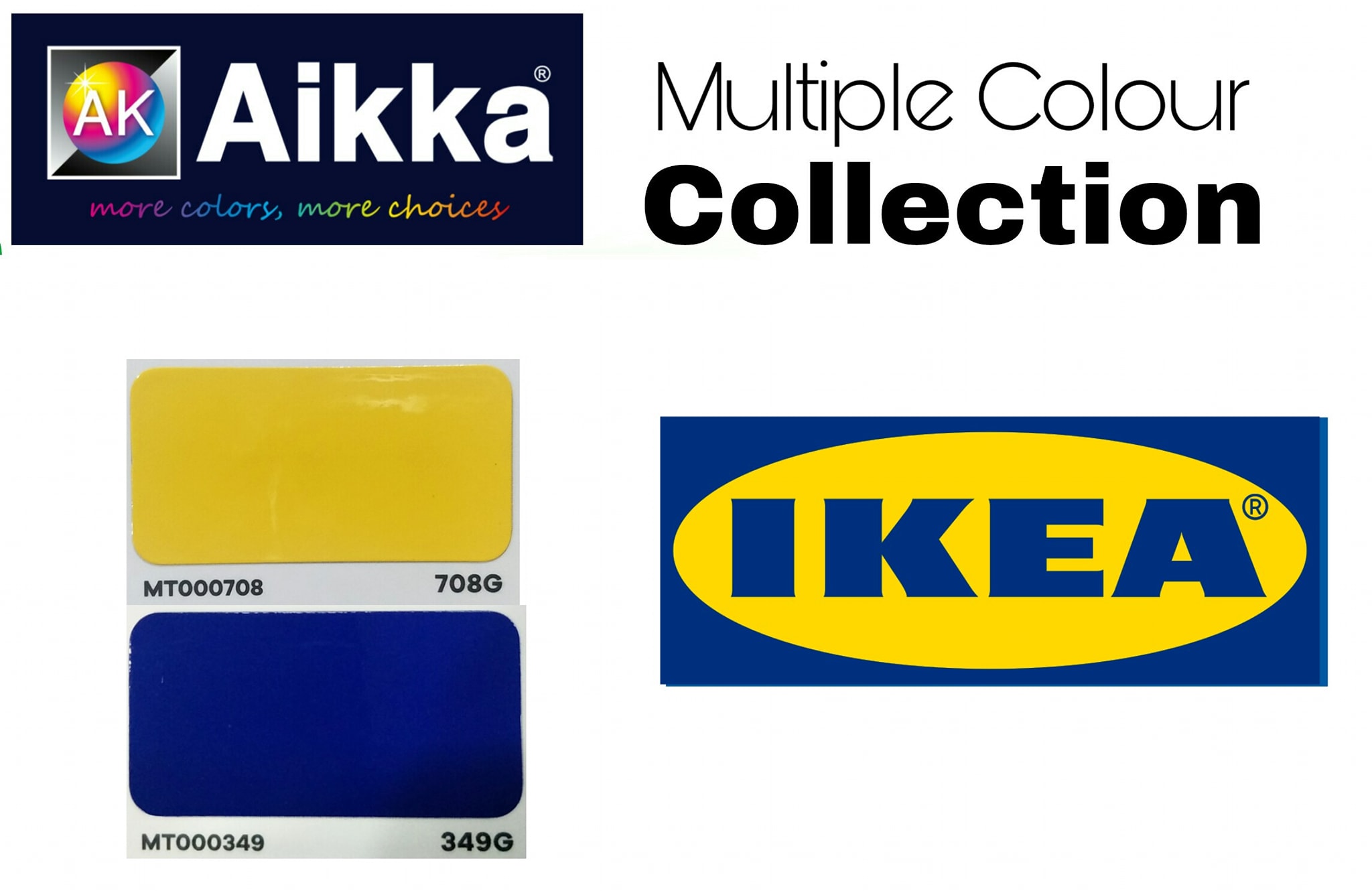AIKKA - IKEA Yellow Colour Code Number : 708G IKEA Blue Colour