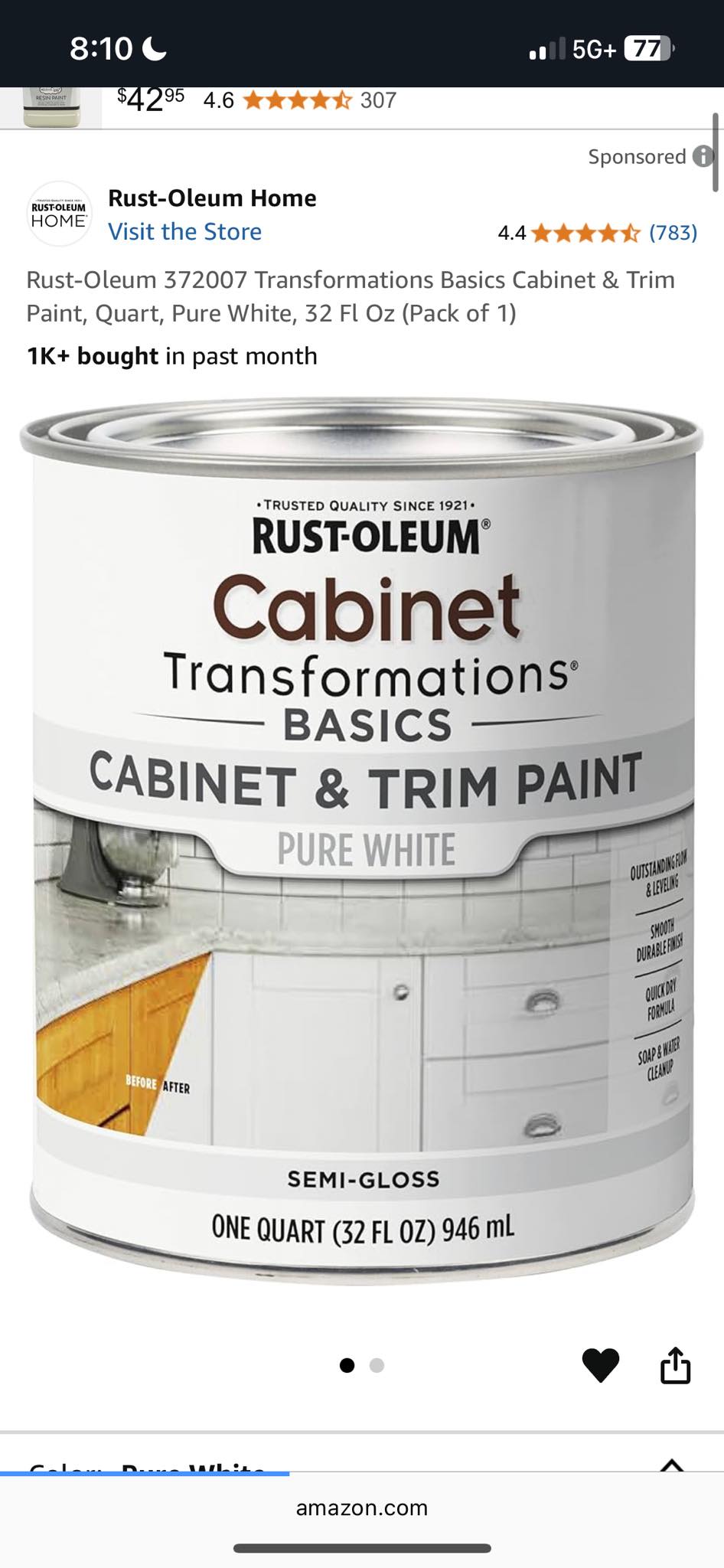 Rust-Oleum Cabinet Transformations, 258109 Small Kit, WINTER FOG - Household Wood Stains