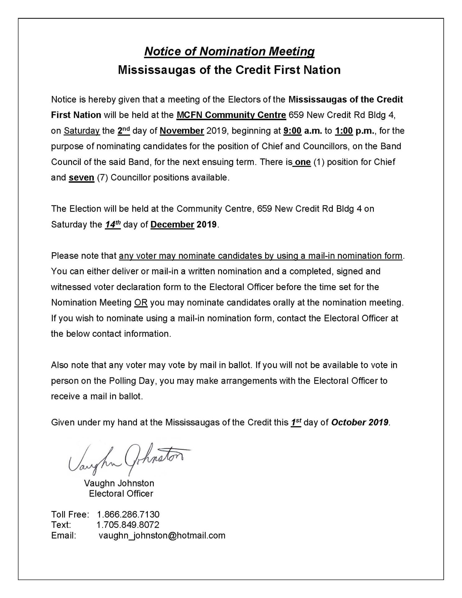 Aanii: please... - Mississaugas of the Credit First Nation | Facebook