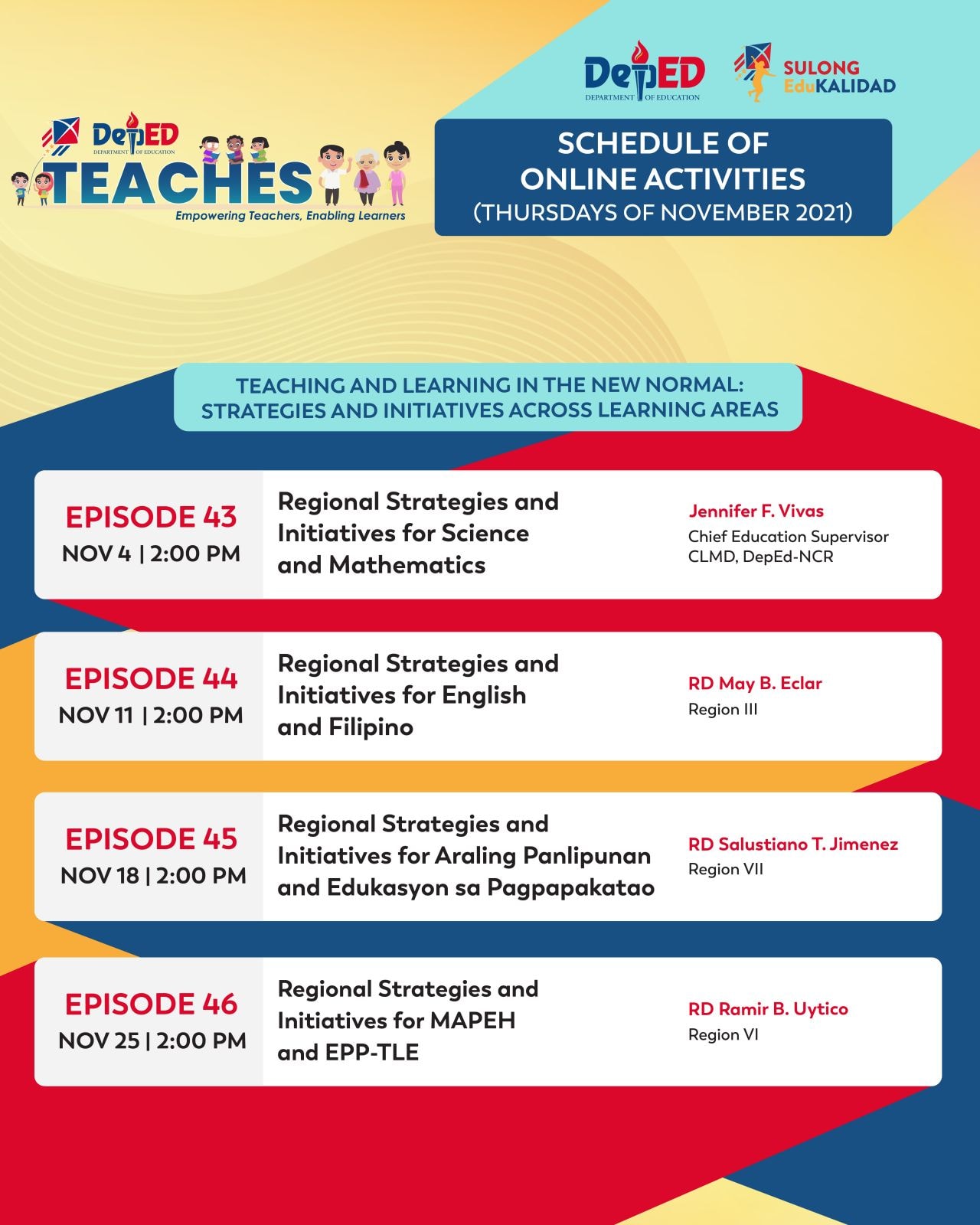 DepEd - DepEd Teaches 👩‍🏫👨‍🏫 Sama-samang tumutok sa mga susunod pang ...