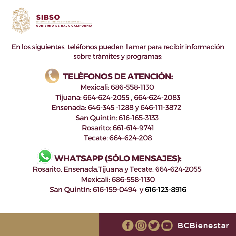 ⚠️ AVISO... - Secretaría de Bienestar de Baja California