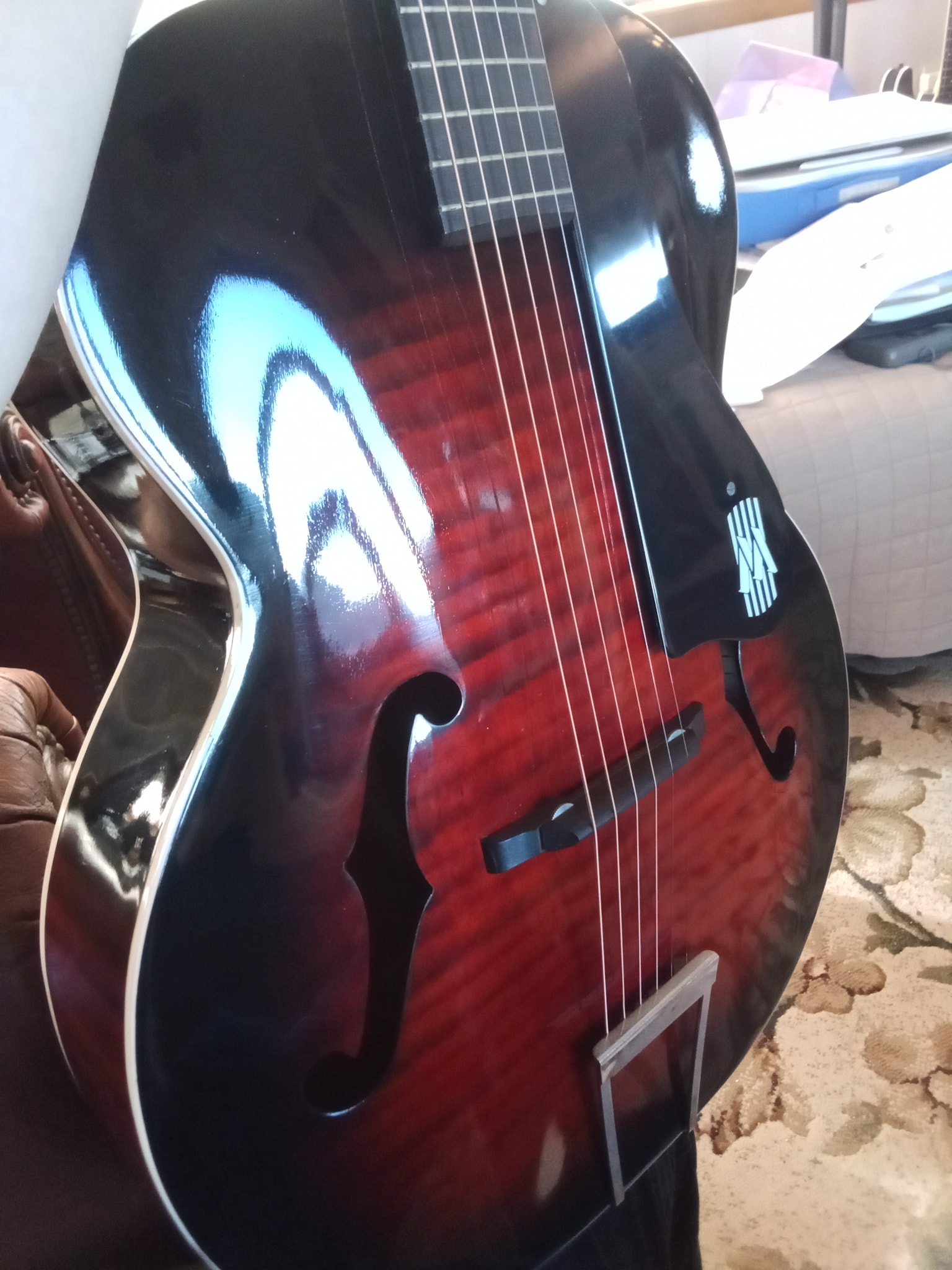 Restored 1950s Harmony Monterey guitar