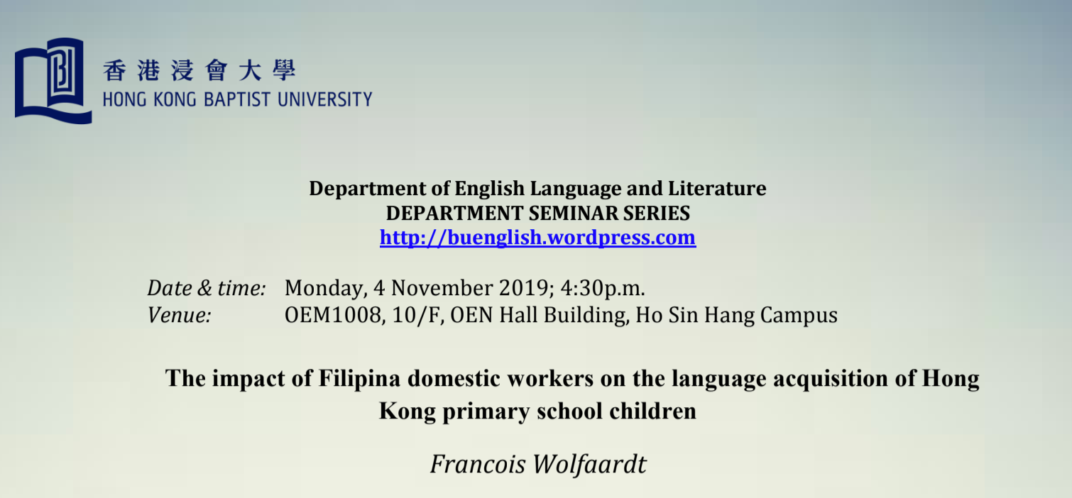 Lshk 香港語言學學會the Linguistic Society Of Lshk 香港語言學