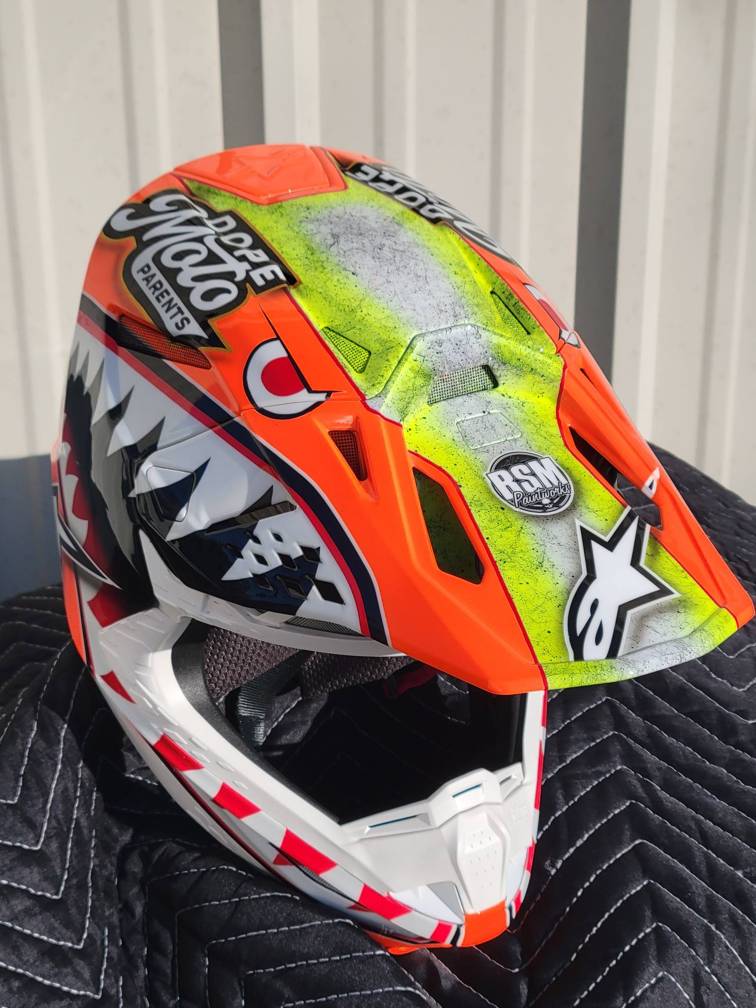custom dirt bike helmet teeth 1Storm Adult Motocross BMX MX ATV Close Out Racing Style SC09SCLS Shark Green / L( 57-58 cm 22.4/22.8 Inch ) True Venom in Matte Design