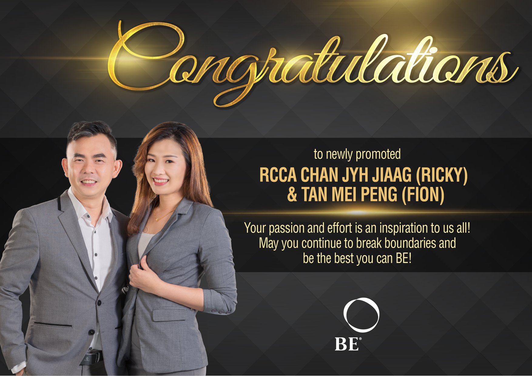 Congratulations to our new RCCA, Ricky... - BE International | Facebook