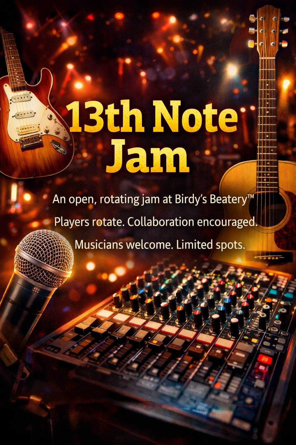 13th Note Jam at Birdy's Beatery™