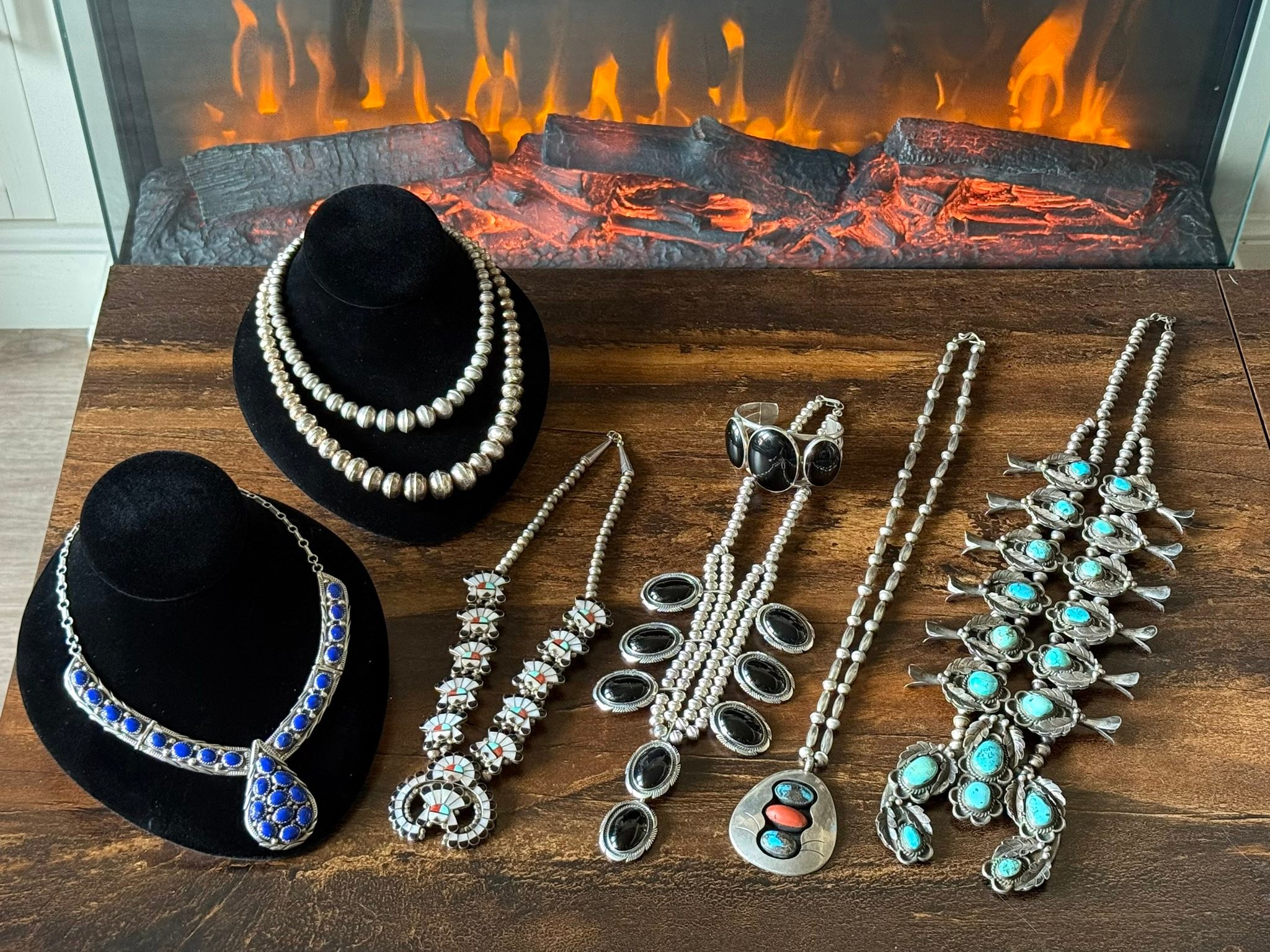Koral Jewelry Synthetic Turquoise Ring – 925 Sterling Silver Vintage Boho Style (Sizes 6-9)