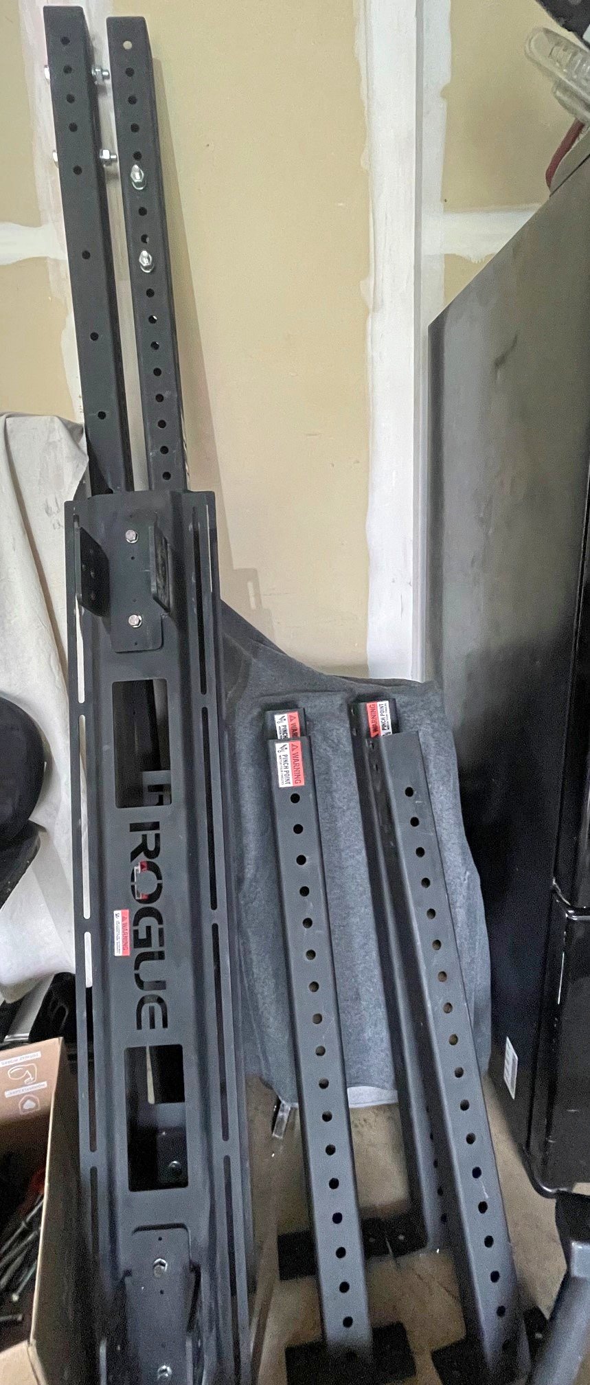Rogue Squat Rack - Fold Back Wall Mount Rack RML-3W - Weight Lifting ...
