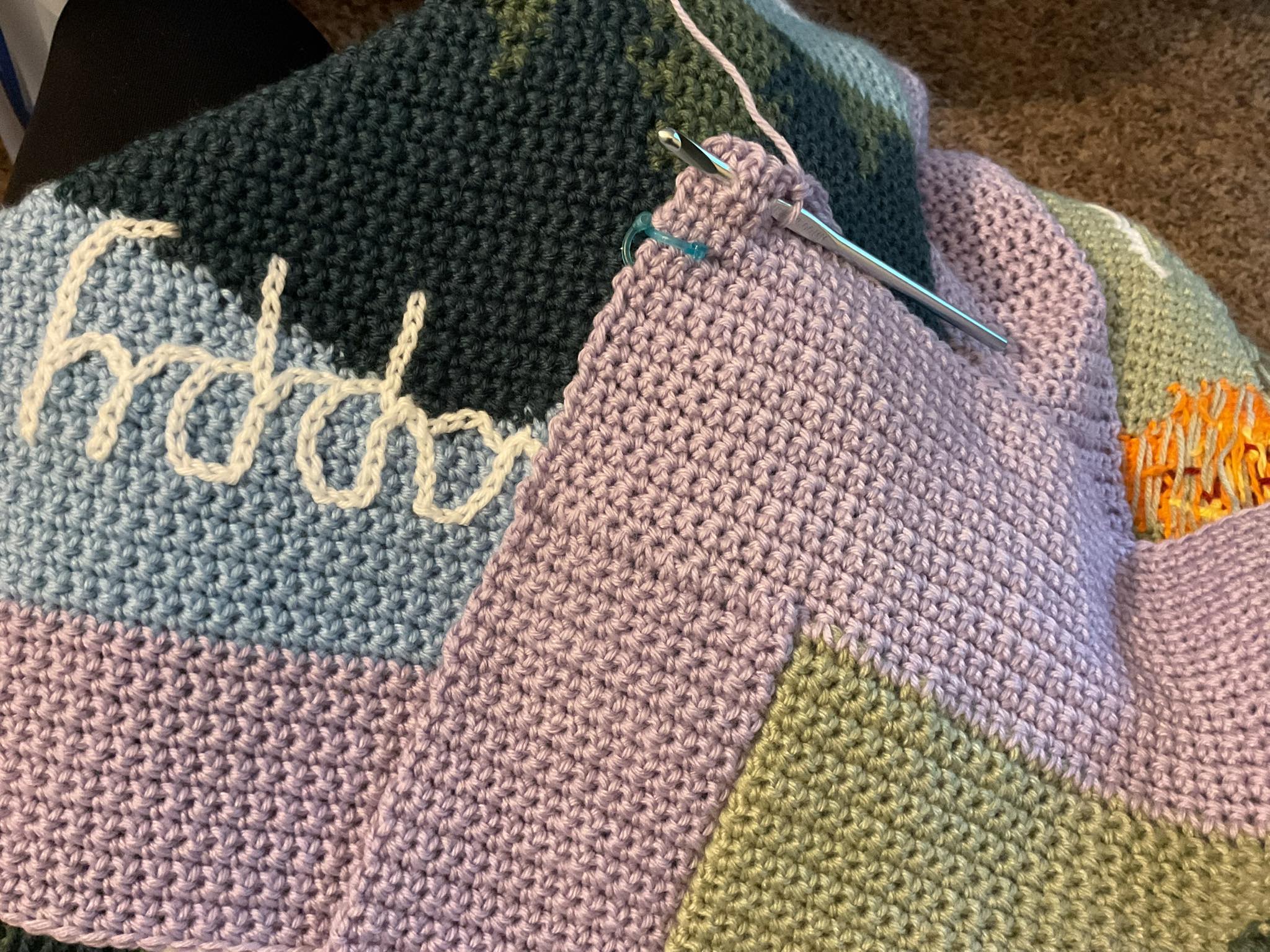 Wide border ideas for afghan finishing