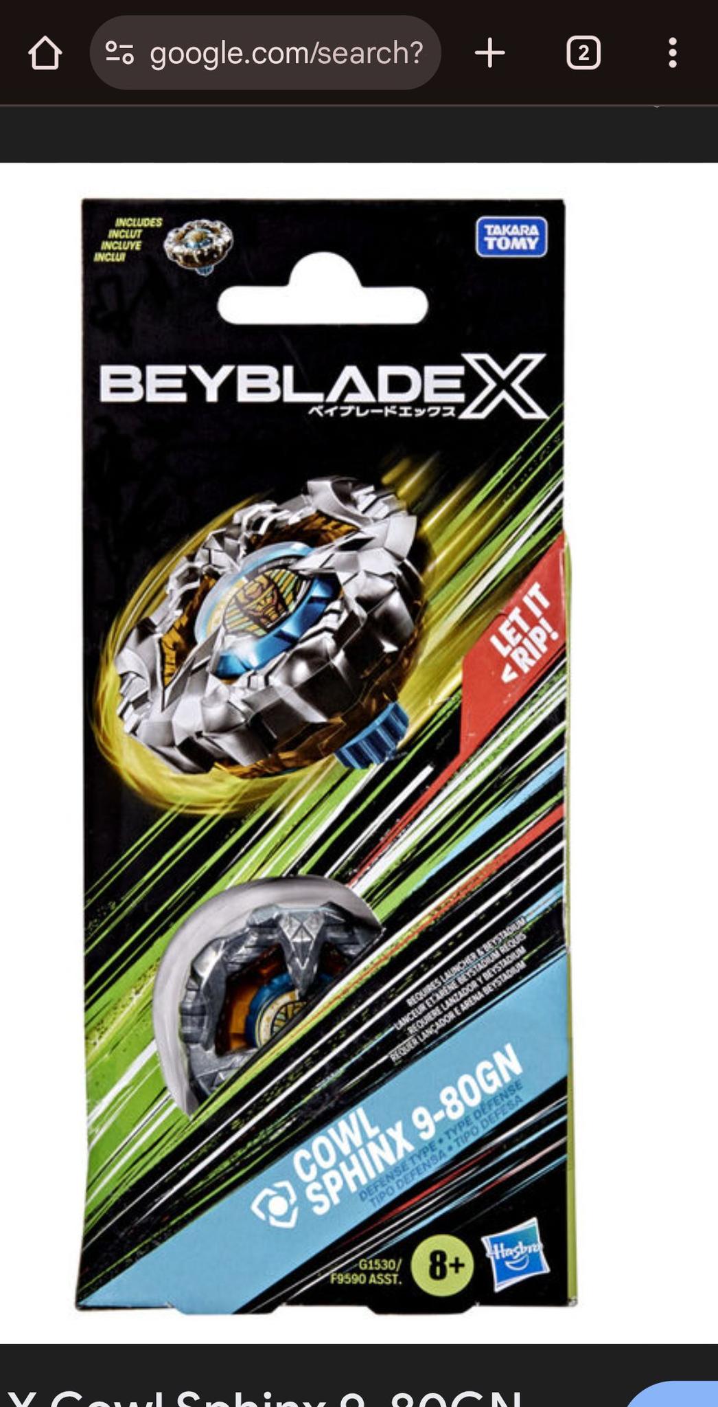 Beyblade X Cowl Sphinx 9-80GN – Booster Pack – Toupies Interchangeables – Métal – Nouveau Système X – Dès 8 Ans