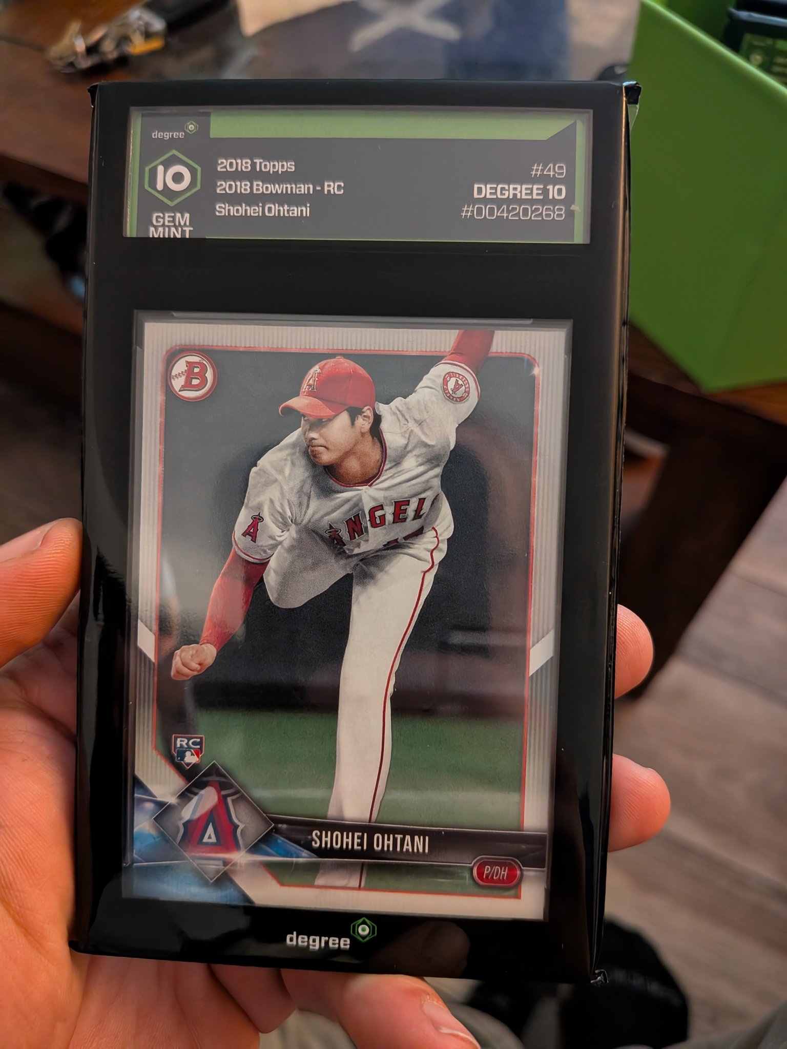 Shohei Ohtani baseball card graded Degree 10 gem mint condition