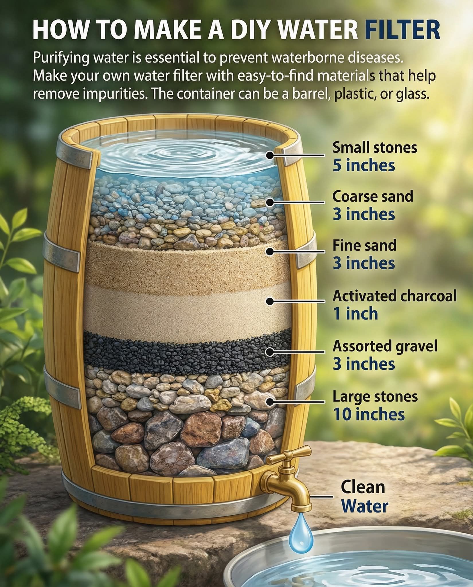 How a basic DIY water filter works
