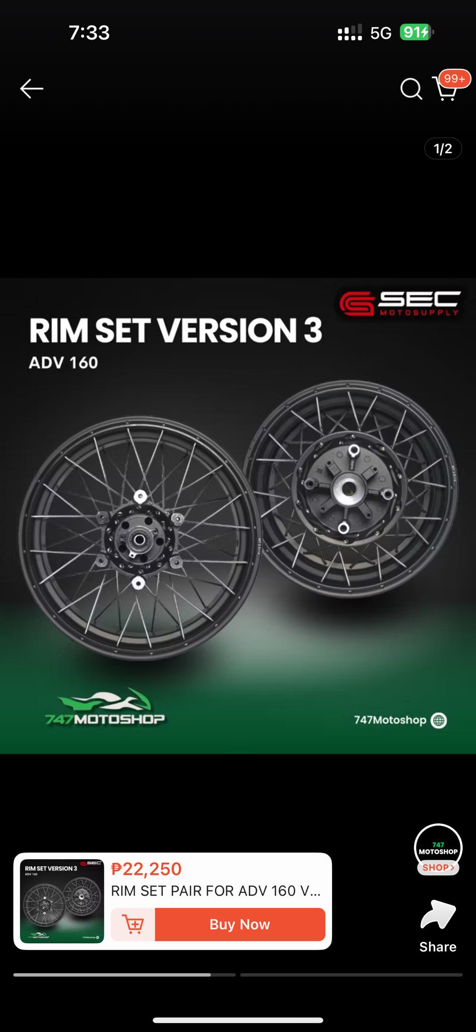 Mga idolo ANY FEEDBACK PO Rim Set ni sec para sa adv160 . | Facebook