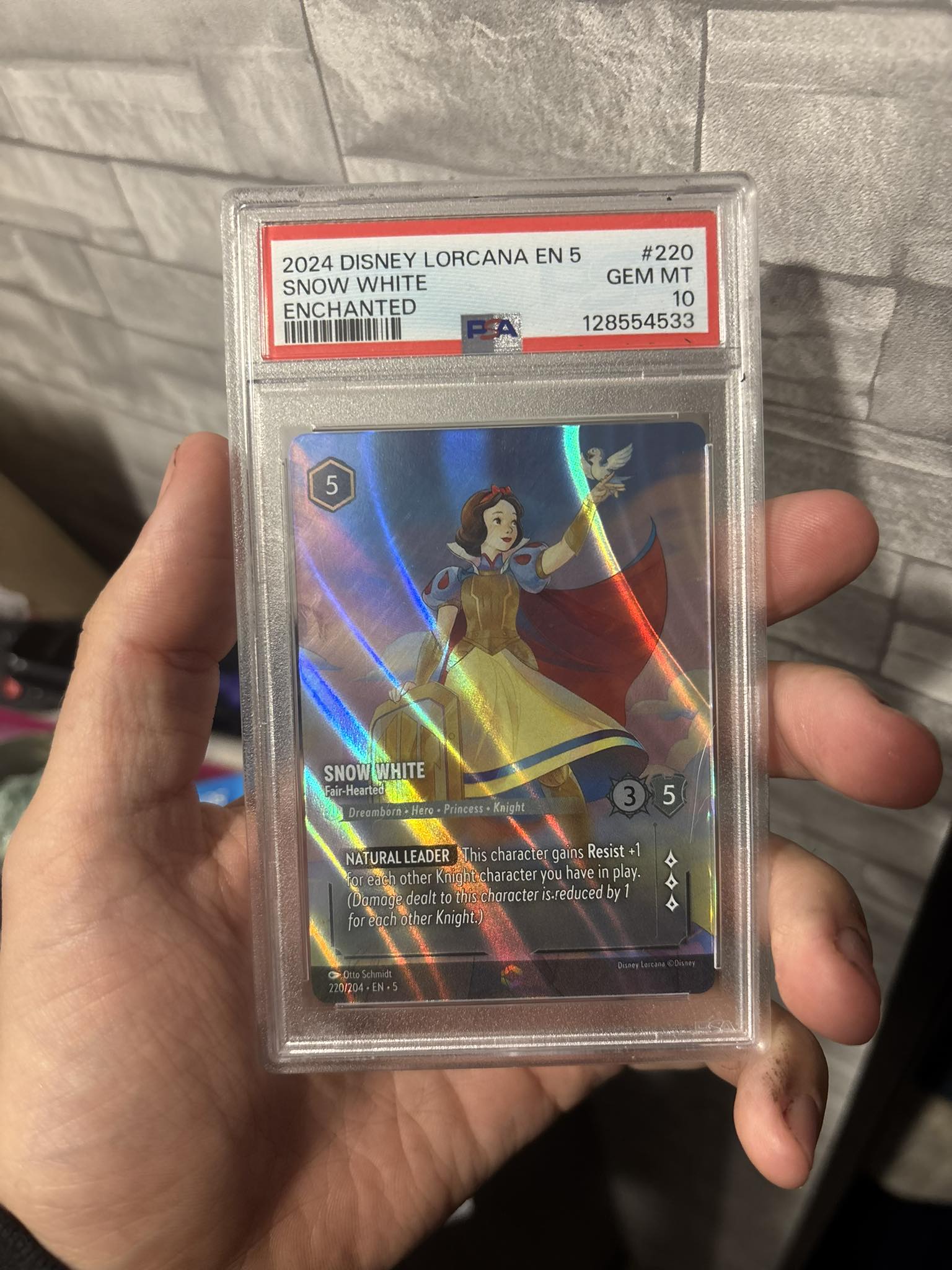 Disney Lorcana TCG fan's first PSA graded cards revealed