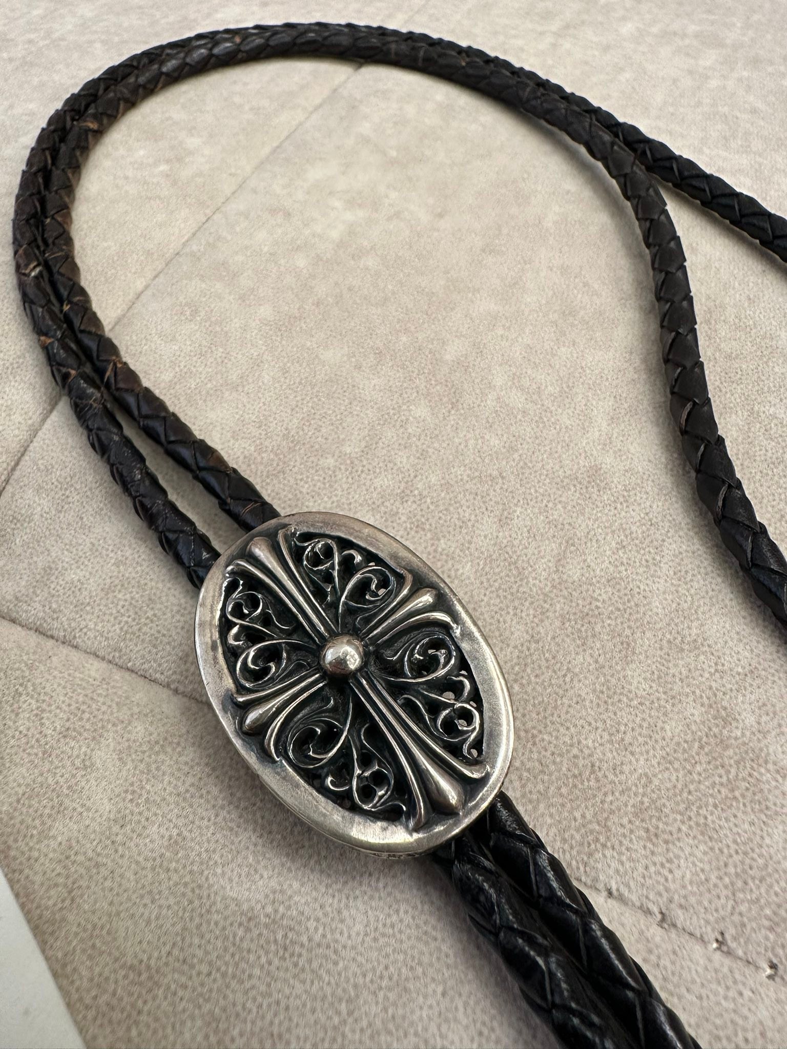 目的：販售名稱：Chrome Hearts bolo tie oval tiny 尺寸：F 狀況：9成