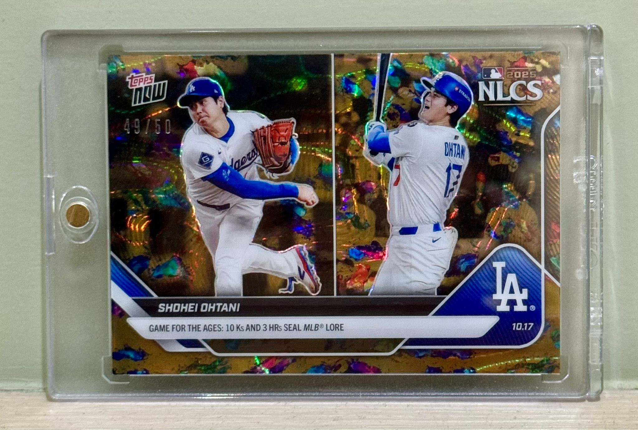 2025 MLB Topps NOW #884 大谷翔平10Ks 3HRs OPAL CHROME /50 帶價私訊 