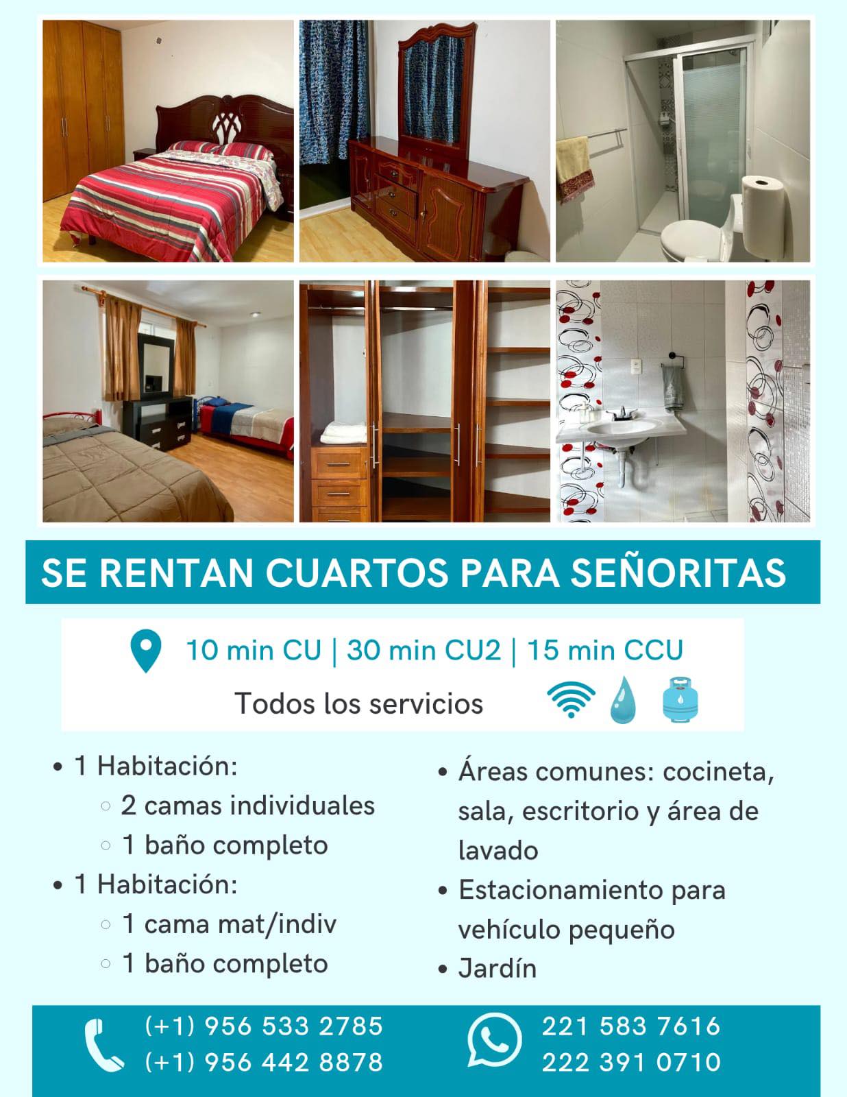 Renta de departamentos para estudiantes Puebla | HABITACIÓN 🛏️ 2500 ...