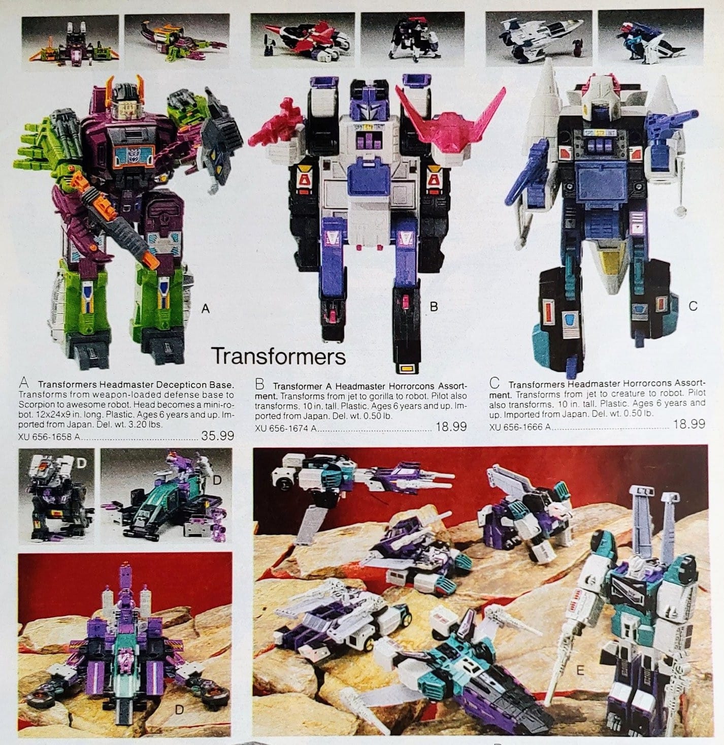 初版　トランスフォーマー大集合 1986-1987 1986 JCPenney Catalog (pgs. 420-421) - Transformers - WWF