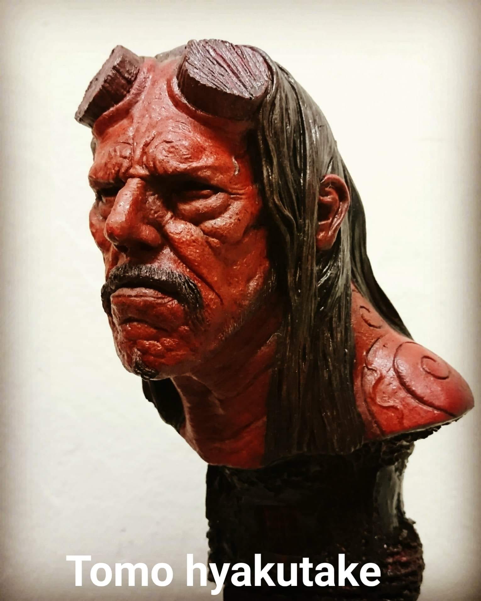 The completed Hellboy prosthetic display! If you haven